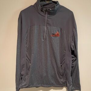 Gray Lightweight Quarter-Zip Shirt Jacket